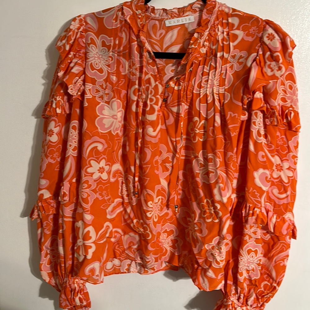 Karlie ruffle blouse never worn